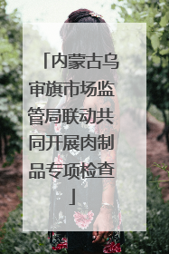 内蒙古乌审旗市场监管局联动共同开展肉制品专项检查
