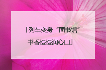 列车变身“图书馆” 书香慢慢润心田