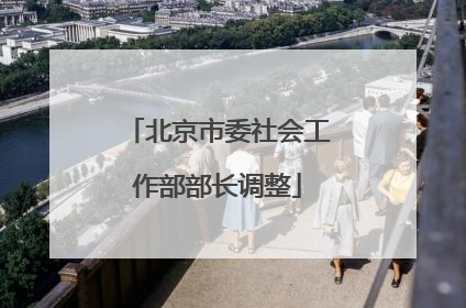 北京市委社会工作部部长调整