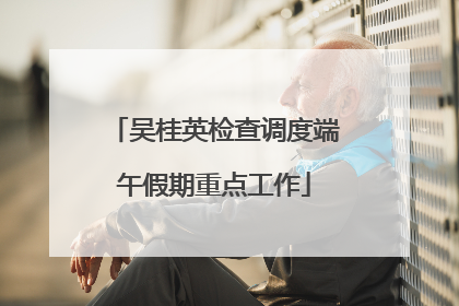 吴桂英检查调度端午假期重点工作