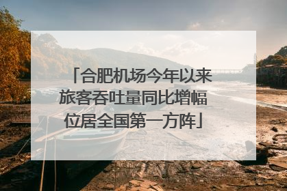 合肥机场今年以来旅客吞吐量同比增幅位居全国第一方阵