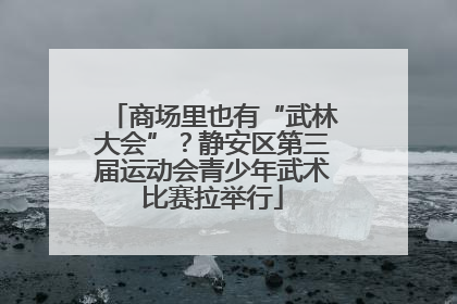 商场里也有“武林大会”？静安区第三届运动会青少年武术比赛拉举行