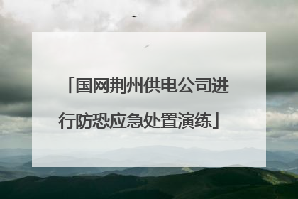 国网荆州供电公司进行防恐应急处置演练