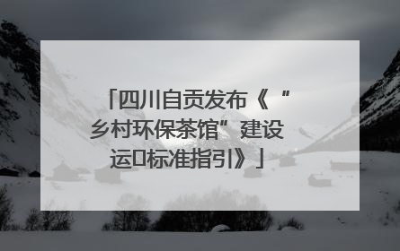 四川自贡发布《“乡村环保茶馆”建设运⾏标准指引》