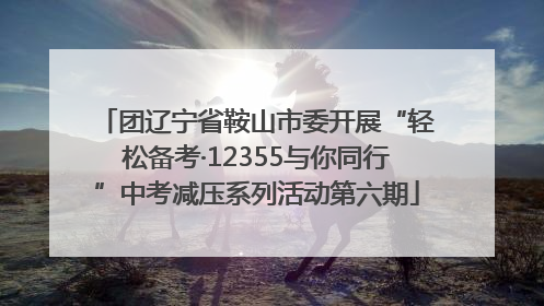 团辽宁省鞍山市委开展“轻松备考·12355与你同行”中考减压系列活动第六期