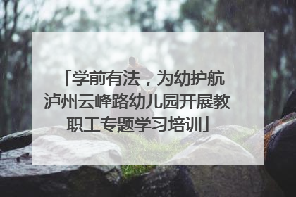 学前有法，为幼护航 泸州云峰路幼儿园开展教职工专题学习培训