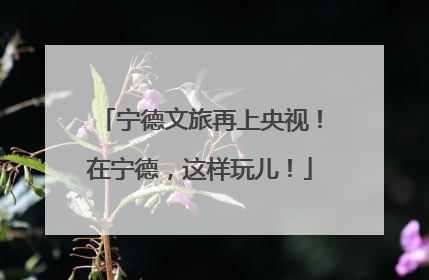 宁德文旅再上央视！在宁德，这样玩儿！