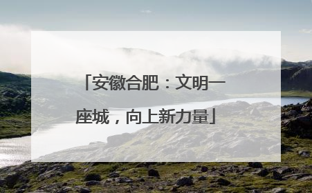 安徽合肥：文明一座城，向上新力量