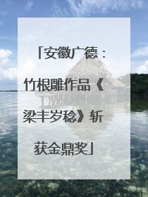 安徽广德：竹根雕作品《梁丰岁稔》斩获金鼎奖
