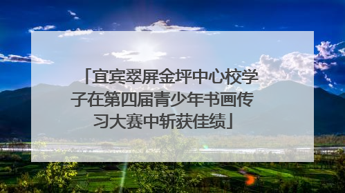 宜宾翠屏金坪中心校学子在第四届青少年书画传习大赛中斩获佳绩