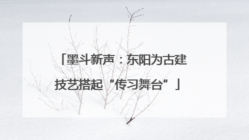 墨斗新声：东阳为古建技艺搭起“传习舞台”