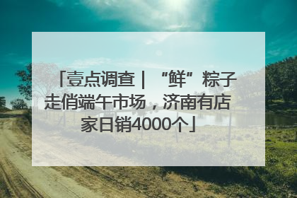 壹点调查｜“鲜”粽子走俏端午市场，济南有店家日销4000个