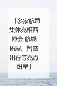 多家航司集体亮相西博会 航线拓展、智慧出行等亮点纷呈