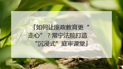 如何让廉政教育更“走心”？常宁法院打造“沉浸式”庭审课堂