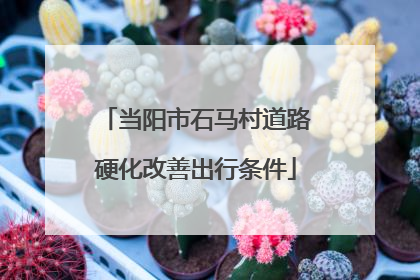 当阳市石马村道路硬化改善出行条件