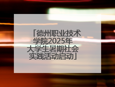 德州职业技术学院2025年大学生暑期社会实践活动启动