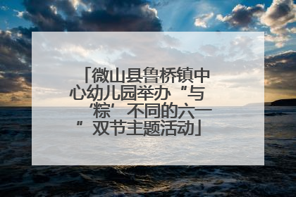 微山县鲁桥镇中心幼儿园举办“与‘粽’不同的六一”双节主题活动