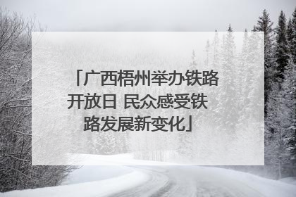 广西梧州举办铁路开放日 民众感受铁路发展新变化