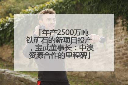 年产2500万吨铁矿石的新项目投产，宝武董事长：中澳资源合作的里程碑