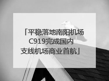 平稳落地南阳机场 C919完成国内支线机场商业首航