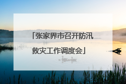 张家界市召开防汛救灾工作调度会