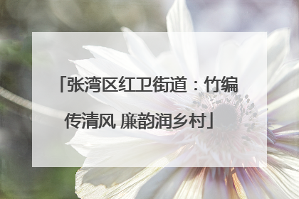 张湾区红卫街道：竹编传清风 廉韵润乡村