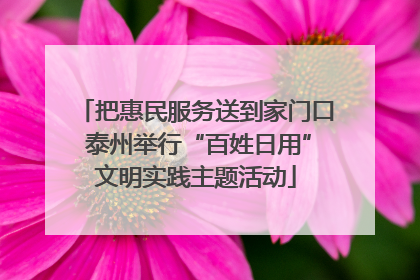 把惠民服务送到家门口 泰州举行“百姓日用”文明实践主题活动