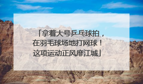 拿着大号乒乓球拍，在羽毛球场地打网球！这项运动正风靡江城