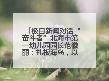极目新闻对话“奋斗者”北海市第一幼儿园园长范徽丽：扎根海岛，以最朴素的爱践行教育的梦想
