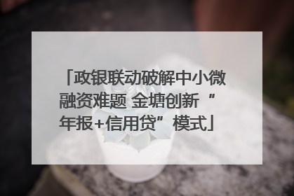 政银联动破解中小微融资难题 金塘创新“年报+信用贷”模式