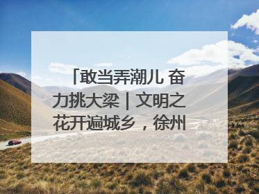 敢当弄潮儿 奋力挑大梁|文明之花开遍城乡,徐州以昂扬风貌冲刺“万亿之城”