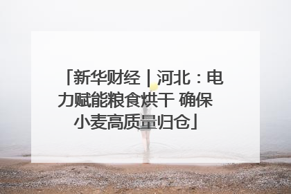 新华财经｜河北：电力赋能粮食烘干 确保小麦高质量归仓
