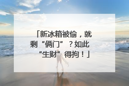 新冰箱被偷，就剩“俩门”？如此“生财”得拘！