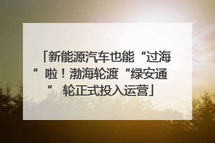 新能源汽车也能“过海”啦！渤海轮渡“绿安通” 轮正式投入运营