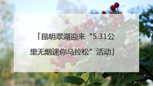 昆明翠湖迎来“5.31公里无烟迷你马拉松”活动