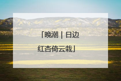 晚潮｜日边红杏倚云栽