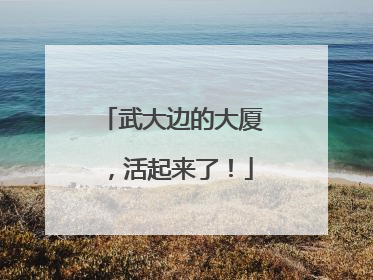 武大边的大厦，活起来了！