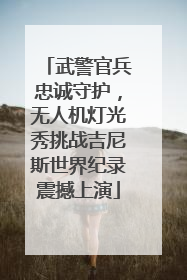 武警官兵忠诚守护，无人机灯光秀挑战吉尼斯世界纪录震撼上演