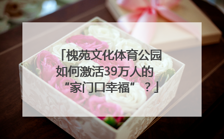 槐苑文化体育公园如何激活39万人的“家门口幸福”？