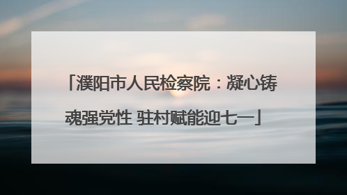 濮阳市人民检察院：凝心铸魂强党性 驻村赋能迎七一