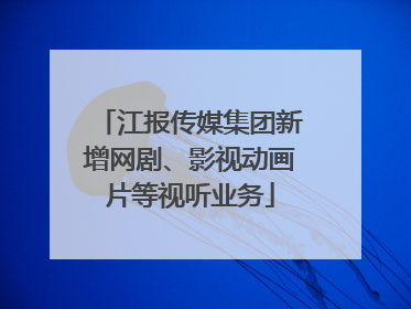江报传媒集团新增网剧、影视动画片等视听业务