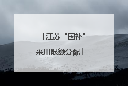 江苏“国补”采用限额分配