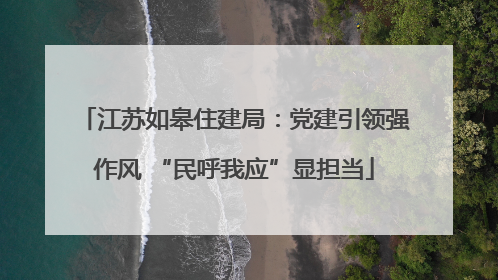 江苏如皋住建局：党建引领强作风 “民呼我应”显担当