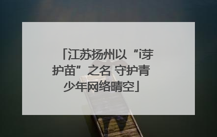 江苏扬州以“i芽护苗”之名 守护青少年网络晴空
