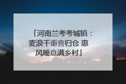 河南兰考考城镇：麦浪千重喜归仓 惠风暖意满乡村