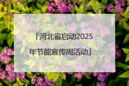 河北省启动2025年节能宣传周活动