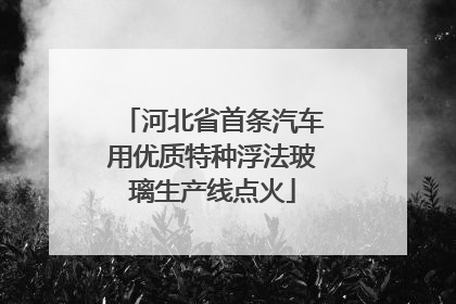 河北省首条汽车用优质特种浮法玻璃生产线点火