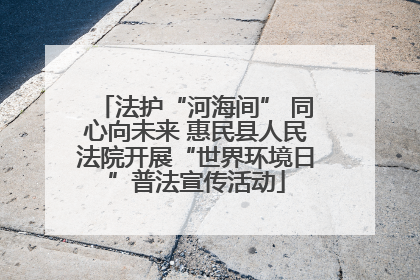 法护“河海间” 同心向未来 惠民县人民法院开展“世界环境日”普法宣传活动