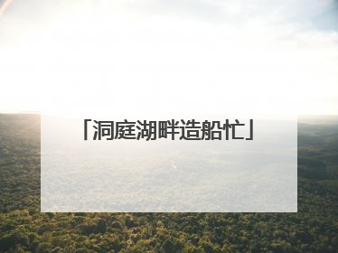 洞庭湖畔造船忙