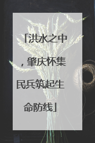 洪水之中，肇庆怀集民兵筑起生命防线